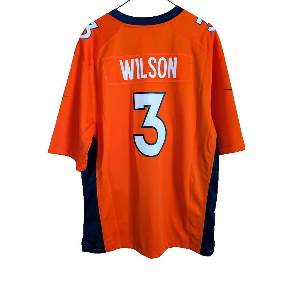 NFL Denver Broncos Mens Jersey XL Russell Wilson #3 Orange On Field Football